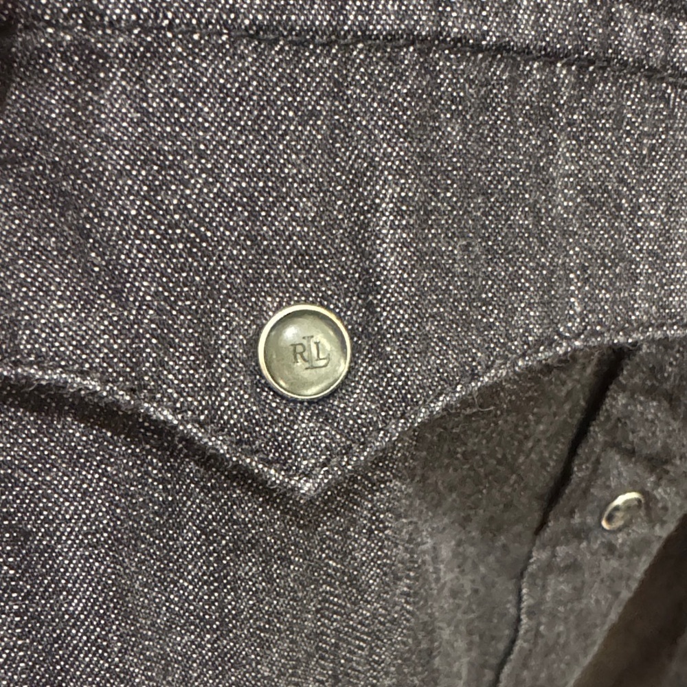 Lauren Ralph Lauren Black Button-Down Western Shirt - Picture 3 of 4